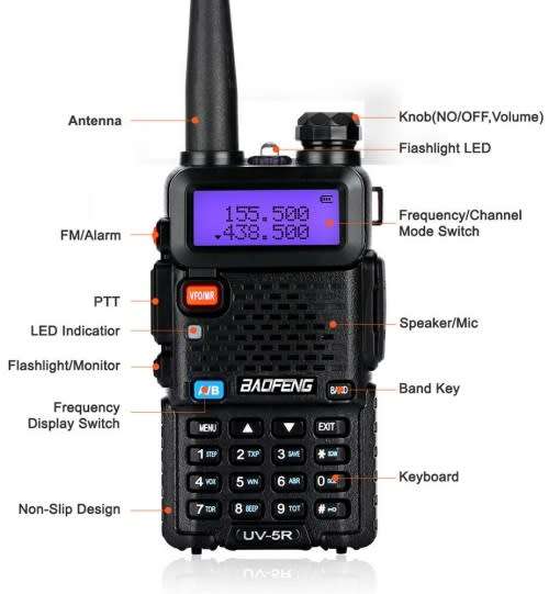 BAOFENG UV-5R Walkie Talkie VHF UHF Dual Band 8W Handheld Two Way Radio. Collections Allowed.