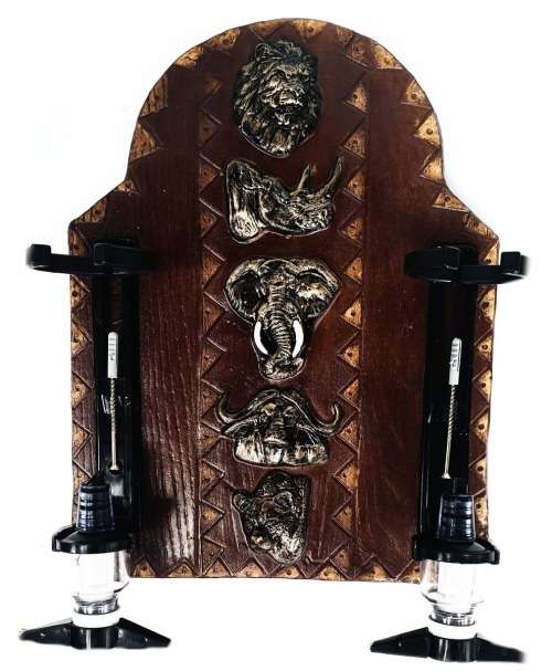 Liquor Dispensers: Mini Big 5 Animal Heads with 2 Sets of Optics. Brand New. Collections Are Allowed
