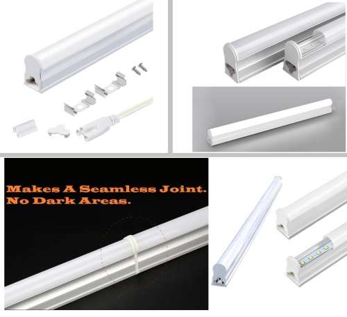LED Integrated T5 Tube Lights 220V Frosted Cover with Mounting Accessories. Collections Are Allowed.