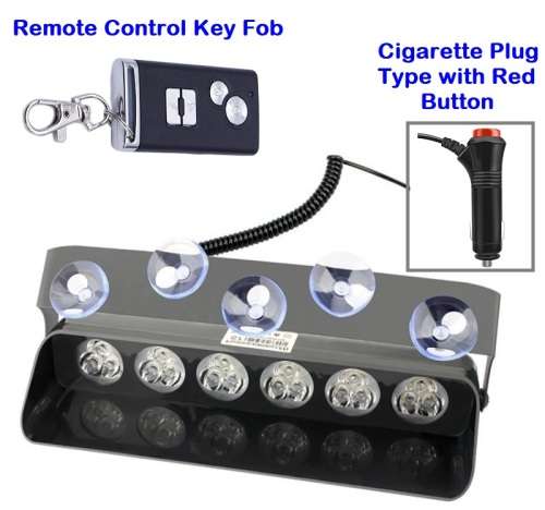 Remote Controlled LED Strobe Cool White Vehicle Flash Dashboard / Visor Light. Collections Allowed.