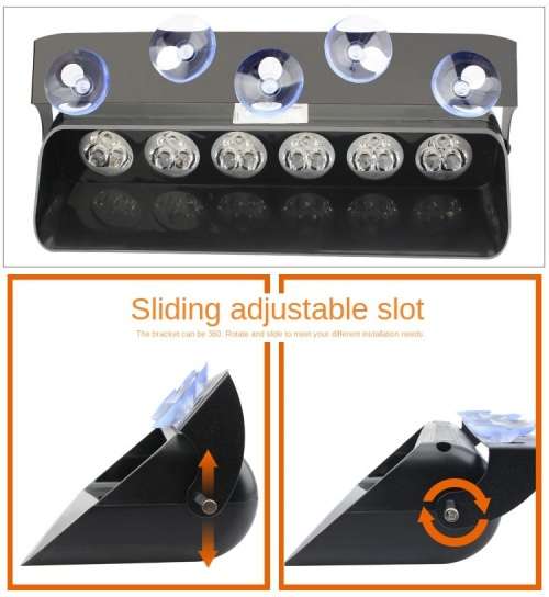 Remote Controlled LED Strobe Cool White Vehicle Flash Dashboard / Visor Light. Collections Allowed.