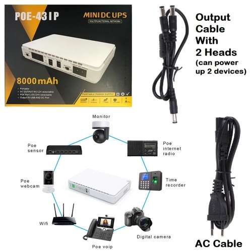 Mini UPS 8800mAh Portable Uninterruptible Power Supply Battery Back-Up. Collections allowed.