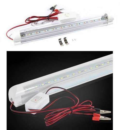 LED Tube Light 12V with Wiring and On / Off Switch. Ideal for Load Shedding. Collections Allowed.