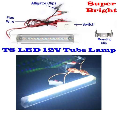 LED Tube Light 12V with Wiring and On / Off Switch. Ideal for Load Shedding. Collections Allowed.