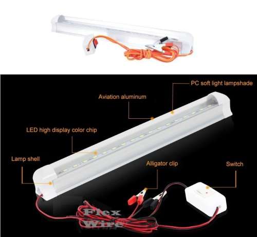 LED Tube Light 12V with Wiring and On / Off Switch. Ideal for Load Shedding. Collections Allowed.