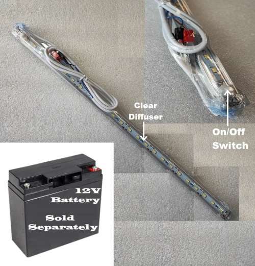 LED Tube Light 12V with Wiring and On / Off Switch. Ideal for Load Shedding. Collections Allowed.