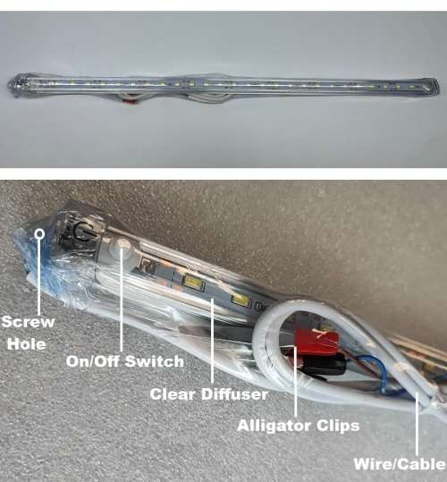 LED Tube Light 12V with Wiring and On / Off Switch. Ideal for Load Shedding. Collections Allowed.