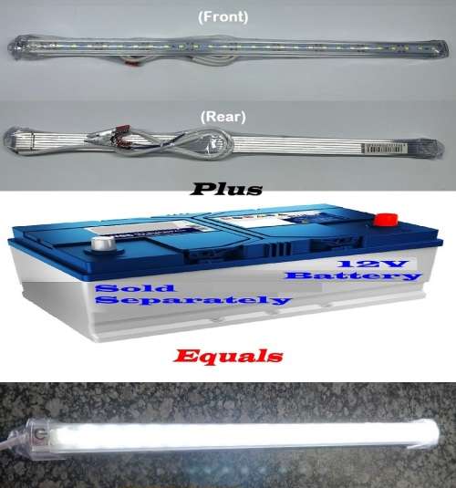 LED Tube Light 12V with Wiring and On / Off Switch. Ideal for Load Shedding. Collections Allowed.