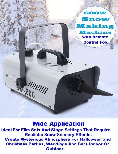 600W Snow Making Machine, Wireless Remote Control Snowflake Maker 220V. Collections Are Allowed.