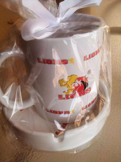 Lions Rugby Coffee Mug + Ceramic Ashtray Gift Set. Brand New Products. Collections are allowed.