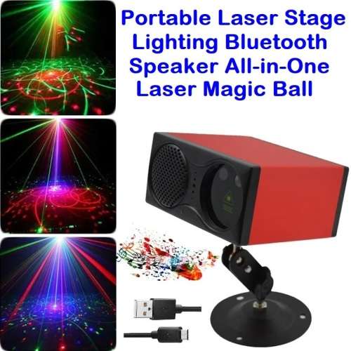 Portable Laser Disco Stage Light Bluetooth Speaker All-in-1 DJ Party Magic Ball. Collections Allowed