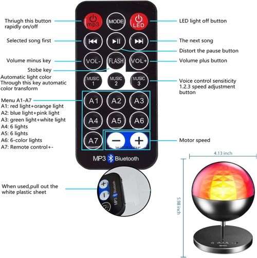 Rechargeable MultiColour LED Wireless Speaker Music Rotating Crystal Magic Ball. Collections Allowed