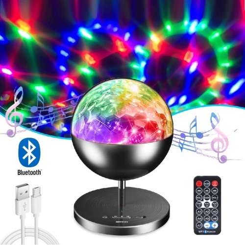 Rechargeable MultiColour LED Wireless Speaker Music Rotating Crystal Magic Ball. Collections Allowed
