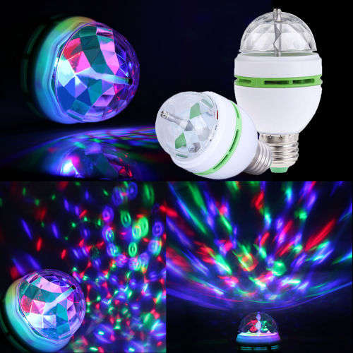 LED Light Bulbs: Rotating DJ Party / Disco / Stage Globe E27 Socket Type. Collections Are Allowed.