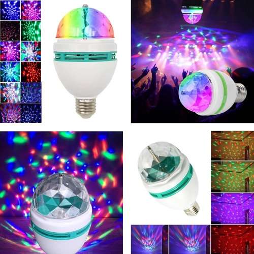 LED Light Bulbs: Rotating DJ Party / Disco / Stage Globe E27 Socket Type. Collections Are Allowed.