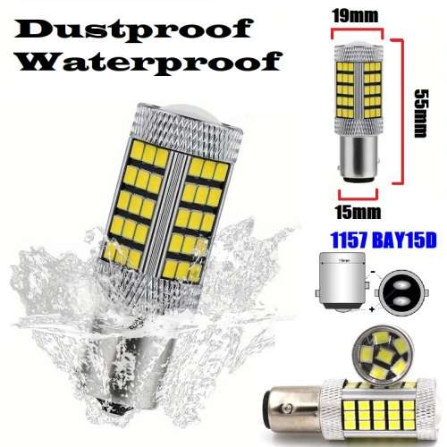 Cool White 1157/BAY15D 16W 990lm 66xSMD2835 LED Light Bulb, DC9~32V. Collections Are Allowed.
