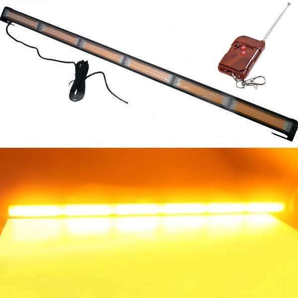 Amber Orange Vehicle Flash LED Strobe Light Bar COB LED Remote Controlled. Collections Are Allowed.