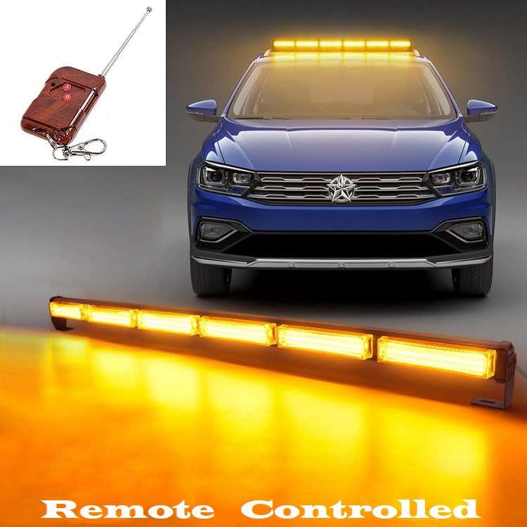 Amber Orange Vehicle Flash LED Strobe Light Bar COB LED Remote Controlled. Collections Are Allowed.