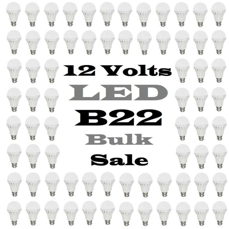 Bulk Sale: 50x LED Light Bulbs 9W LED 12V B22. Ideal For Solar Systems. Collections Are Allowed.