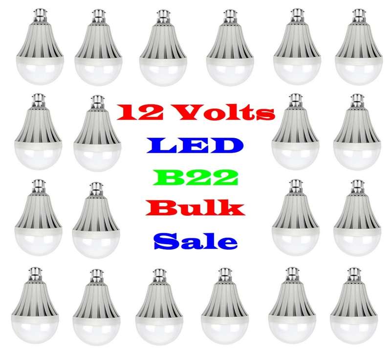 Bulk Sale: 50x LED Light Bulbs 9W LED 12V B22. Ideal For Solar Systems. Collections Are Allowed.