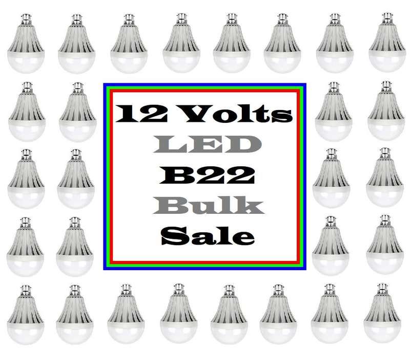 Bulk Sale: 50x LED Light Bulbs 9W LED 12V B22. Ideal For Solar Systems. Collections Are Allowed.
