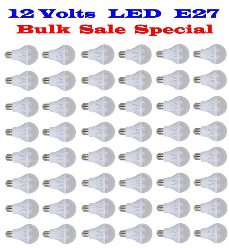 BULK SALE: 100x LED Light Bulbs 7W LED 12V E27. These are 12Volts products. Collections Are Allowed.