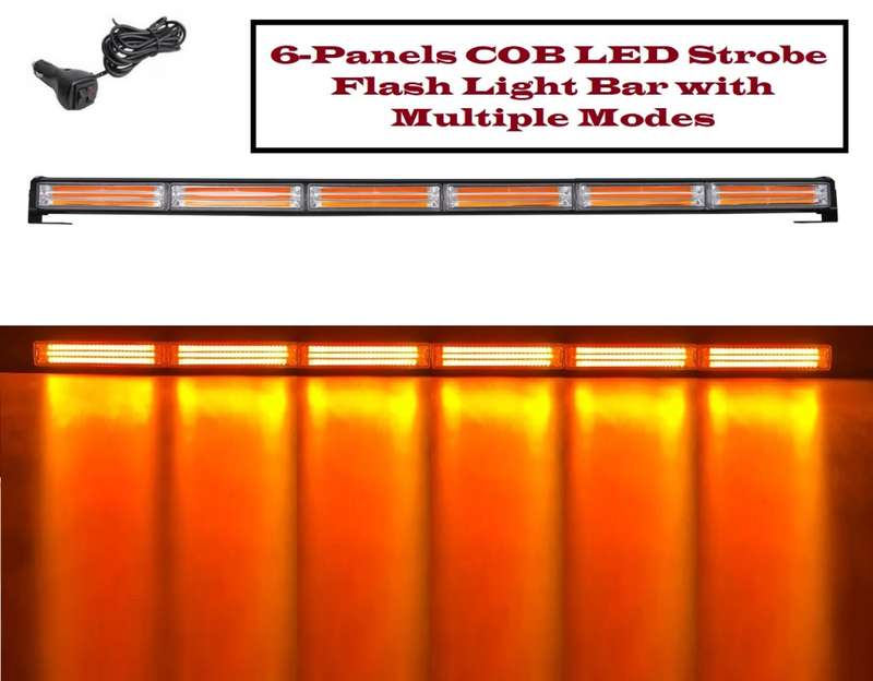 Amber Yellow Orange Emergency Vehicle Flash/Warning LED Strobe Light Bar. Collections allowed.