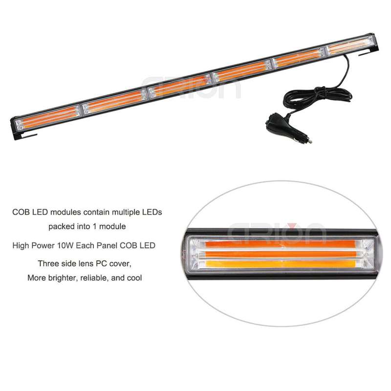 Amber Yellow Orange Emergency Vehicle Flash/Warning LED Strobe Light Bar. Collections allowed.