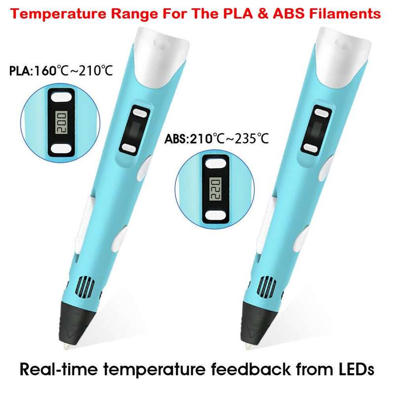 Intelligent 3D Printing Pen With LED Display, PLA/ABS Filaments, Ideal Gift. Collections Are Allowed