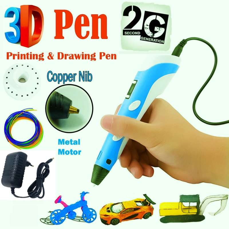 Intelligent 3D Printing Pen With LED Display, PLA/ABS Filaments, Ideal Gift. Collections Are Allowed