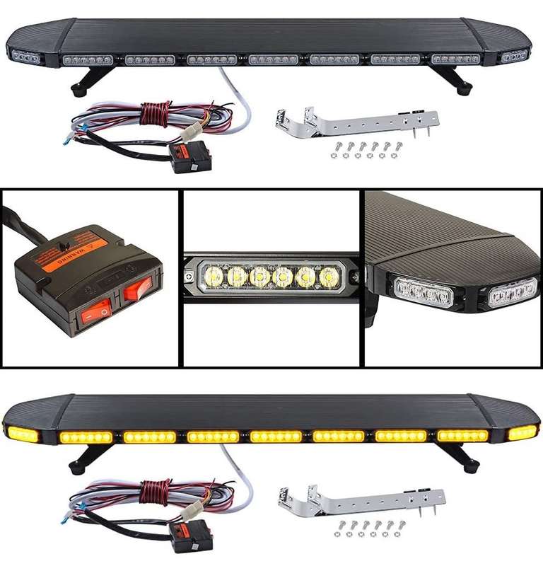 LED Vehicle Roof Top Black Hawk Stealth Squadron Leader Flash Strobe Light Bar. Collections Allowed.