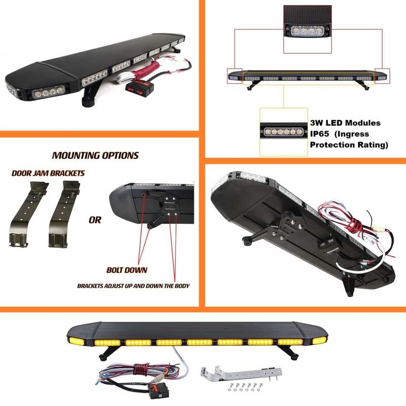 LED Vehicle Roof Top Black Hawk Stealth Squadron Leader Flash Strobe Light Bar. Collections Allowed.