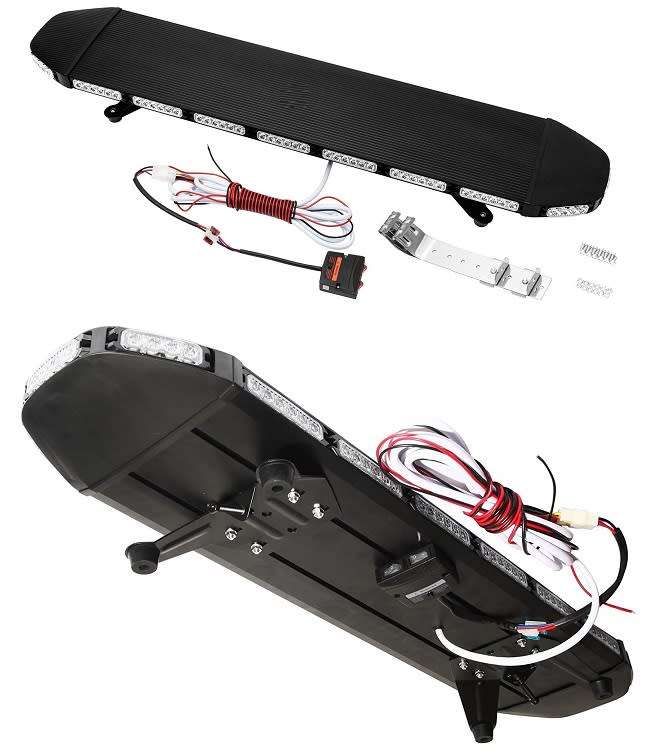 Black Hawk Squadron Leader LED Roof Top Flash Strobe Light Bar. Stealth Design. Collections Allowed.