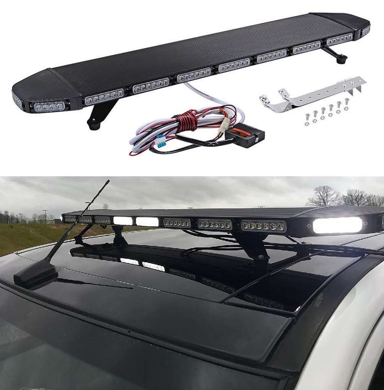Black Hawk Squadron Leader LED Roof Top Flash Strobe Light Bar. Stealth Design. Collections Allowed.
