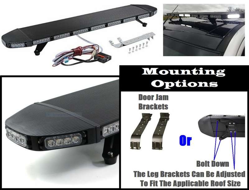 Black Hawk Squadron Leader LED Roof Top Flash Strobe Light Bar. Stealth Design. Collections Allowed.