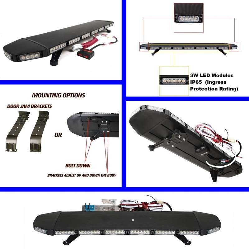 Black Hawk Squadron Leader LED Roof Top Flash Strobe Light Bar. Stealth Design. Collections Allowed.