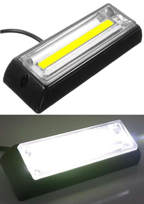 Cool White Cluster Grille COB LED Flash Strobe Lights for Motor Vehicles. Collections Are Allowed.