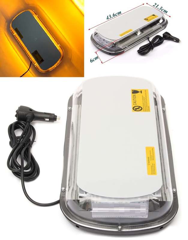 Amber Orange COB LED Car Roof Top Strobe Flash Warning Light Magnetic Mount. Collections Are Allowed