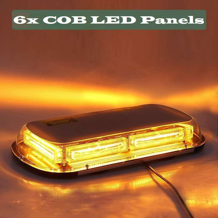 Amber Orange COB LED Car Roof Top Strobe Flash Warning Light Magnetic Mount. Collections Are Allowed