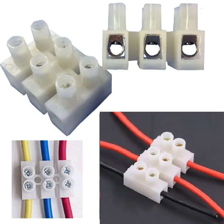 Quick Screw Triple-Wire (3 Channels) Terminal Block Connectors. Collections Are Allowed.