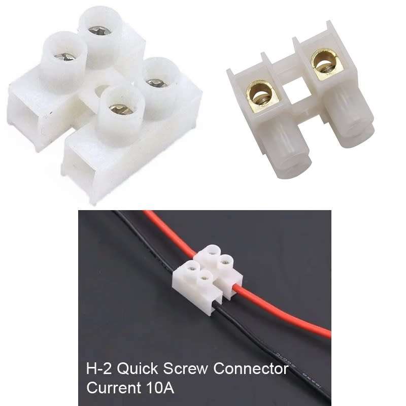 Quick Screw Double-Wire (2 Channels) Terminal Block Connectors. Collections Are Allowed.