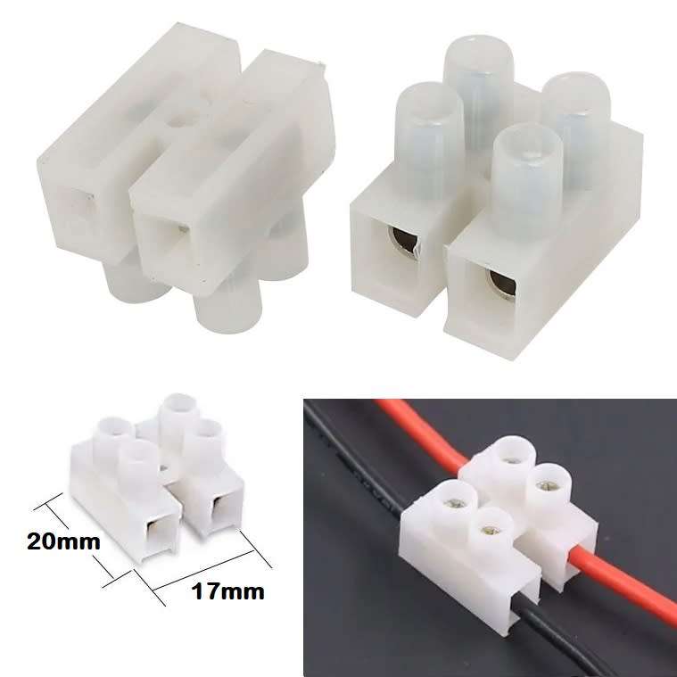 Quick Screw Double-Wire (2 Channels) Terminal Block Connectors. Collections Are Allowed.