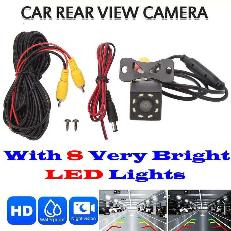 Mini Cubic Waterproof Parking Assistance 8LED Reversing Backup HD Camera. Collections Are Allowed.