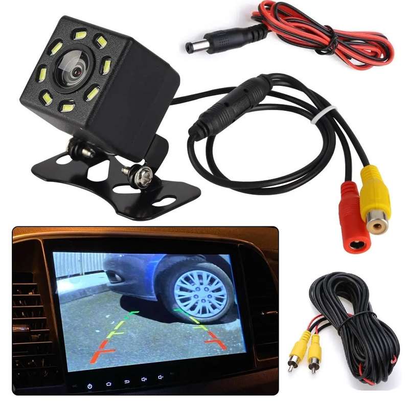 Mini Cubic Waterproof Parking Assistance 8LED Reversing Backup HD Camera. Collections Are Allowed.