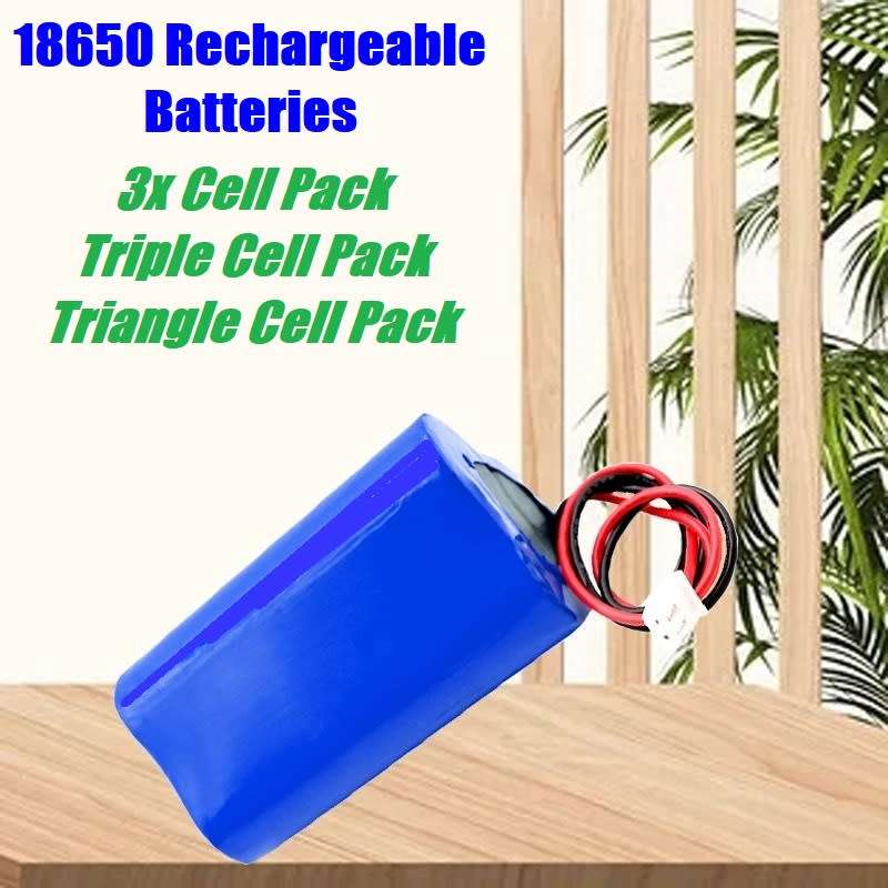 Rechargeable 3.7V 5100mAh (3Cells) 18650 Battery Pack In Parallel Connection. Collections Allowed.