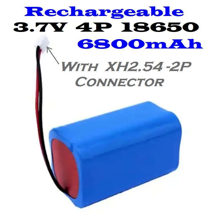 18650 Battery Pack 3.7V Rechargeable 4-Cells (4P Pack). In Parallel Connection. Collections Allowed.