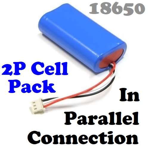3.7V 2Cells Pack 3400mAh Rechargeable 18650 Battery Pack In Parallel Connection. Collections Allowed