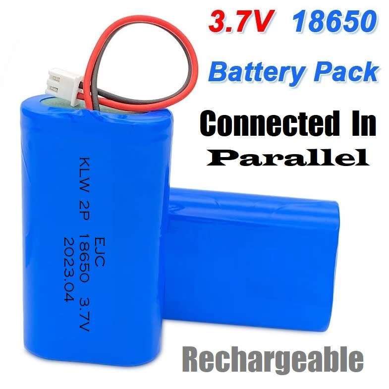 3.7V 2Cells Pack 3400mAh Rechargeable 18650 Battery Pack In Parallel Connection. Collections Allowed
