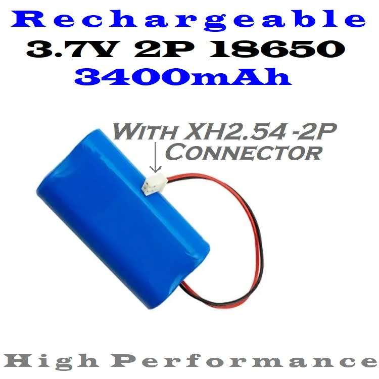 3.7V 2Cells Pack 3400mAh Rechargeable 18650 Battery Pack In Parallel Connection. Collections Allowed