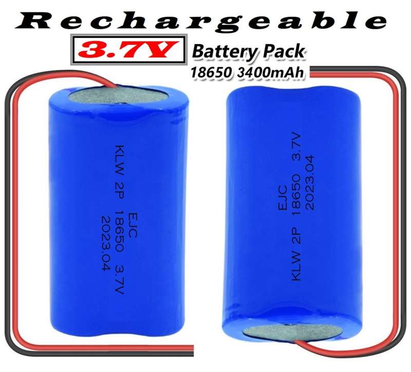 3.7V 2Cells Pack 3400mAh Rechargeable 18650 Battery Pack In Parallel Connection. Collections Allowed